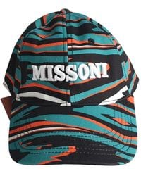 Missoni - Accessoires ,Veelkleurig ,Katoen Groene Katoenen Baseballpet Herfststijl - Lyst