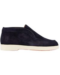 Santoni - Schoenen ,Blauw ,Leer Desert Boot - Lyst