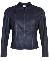 iN FRONT - Jassen ,Blauw ,Polyester Marineblauwe Mapel Jas Met Ritsdetails - Lyst