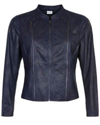 iN FRONT - Jassen ,Blauw ,Polyester Marineblauwe Mapel Jas Met Ritsdetails - Lyst