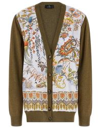 Etro - Katoen En Zijde Cardigan Met Print - Lyst