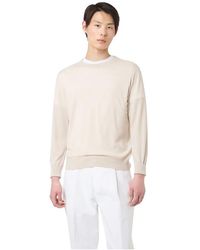 Eleventy - Merino Wol Ronde Hals Trui - Lyst