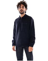Levi's - Hoodies & Sweatvesten ,Blauw ,Wol Boulder Quarter Zip - Lyst