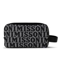 Missoni - Schwarze Logo Clutch Tasche Leder Textil - Lyst