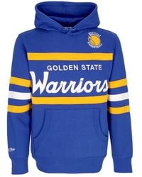Mitchell & Ness - Hoodies & Sweatvesten ,Blauw ,Katoen Nba Head Coach Hoodie Original Team Colors - Lyst