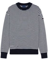 Paul & Shark - Cotton Crewneck Sweater With Striped Pattern, Bright - Lyst