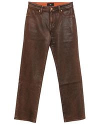 7 For All Mankind - Leather Trousers - Lyst