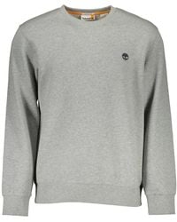 Timberland - Grijze Trui Met Lange Mouwen En Geborduurd Logo - Lyst