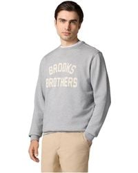 Brooks Brothers - Terry Crewneck Sweatshirt Met Logo-Borduursel - Lyst
