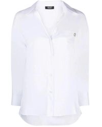 Liu Jo - Elegante bluse mit logo-plakette - Lyst