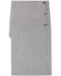 Courreges - Oblique Midi Rok - Lyst