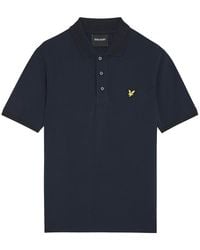 Lyle & Scott - Tops ,Blauw ,Katoen Plain Polo Shirt - Lyst