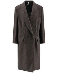 Hevò - Jassen ,Bruin ,Wol Martinafranca Jas - Lyst