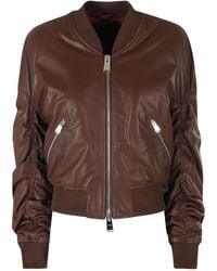 Dondup - Oversized Nappa Leren Bomberjack - Lyst