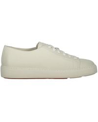 Santoni - Low-Top Leder-Sneakers - Lyst