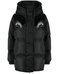 Stand Studio - Zwarte Puffer &Amp; Donzen Jas - Lyst