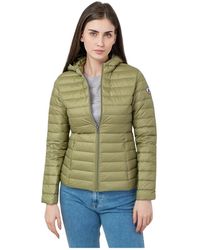 J.O.T.T - Jassen ,Groen ,Leer Cloe Lichtgewicht Jas Met Capuchon - Lyst