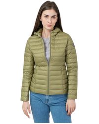 J.O.T.T - Jassen ,Groen ,Leer Cloe Lichtgewicht Jas Met Capuchon - Lyst