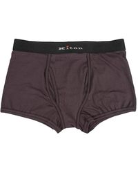 Kiton - Stretch Katoenen Boxershorts Met Logo - Lyst