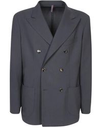 Dell'Oglio - Jassen ,Blauw ,Wol Blauwe Blazer Voor Mannen - Lyst