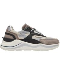 Date - Ivory sneakers mit silberdetails - Lyst