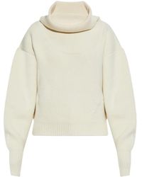 Jacquemus - Roomwitte Coltrui Sweater Geborduurd Detail - Lyst