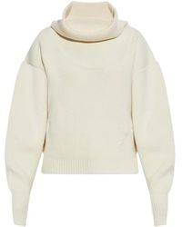 Jacquemus - Roomwitte Coltrui Sweater Geborduurd Detail - Lyst