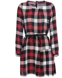 Woolrich - Rotes Gaze-Kleid Mit U-Ausschnitt - Lyst