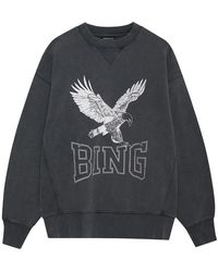 Anine Bing - Cool print sweatshirt schwarz gewaschen - Lyst