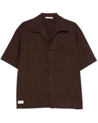 Entire studios - Overhemden ,Bruin ,Short Sleeve Button Shirt - Lyst