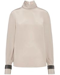 Brunello Cucinelli - Camicie Seta-Donna - Lyst