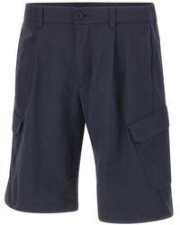 Herno - Korte Broeken ,Blauw ,Shorts - Lyst