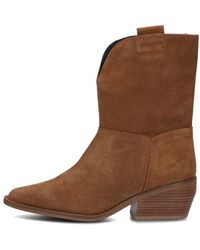 Omoda - Schoenen ,Bruin ,Suède Elegante Suède Western Enkellaarsjes - Lyst