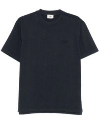 Autry - Tops ,Blauw ,Katoen Blauw Crew Neck Logo Patch T-Shirt - Lyst