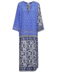 P.A.R.O.S.H. - V-Hals Maxi Jurk - Lyst