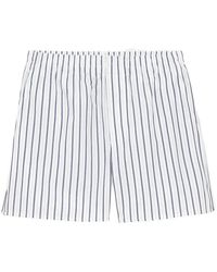 Ami Paris - Korte Broeken ,Blauw ,Katoen Elastische Shorts - Lyst