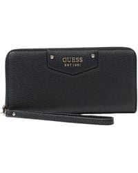 Guess - Eco-friendly Minimalist Black Faux Leather Wallet - Lyst
