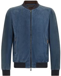 Moorer - Jassen ,Blauw ,Leer Sorano Bomber Jacket - Lyst