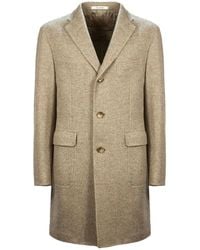 Tagliatore - Virgin Wool Blend Coat - Lyst