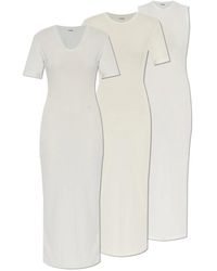 Jil Sander - Drie Katoenen Midi-Jurken - Lyst