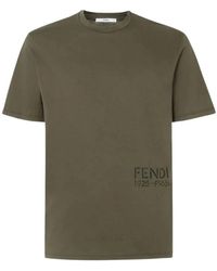 Fendi - Tops ,Groen ,T-Shirt Stencil - Lyst
