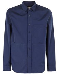Aspesi - Overhemden ,Blauw ,Katoen Casual Katoenen Overhemd - Lyst