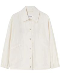 Jil Sander - Shirtjacke Mit Logo-Print - Lyst