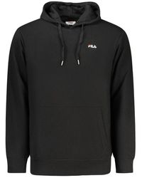 Fila - Hoodies & Sweatvesten ,Zwart ,Katoen Lumezzane Hooded Sweatshirt - Lyst