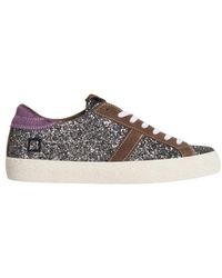 Date - Glitter Low Top Sneakers - Lyst