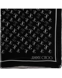 Jimmy Choo - Logo Silk Scarf - Lyst