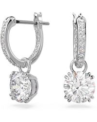 Swarovski - Pendientes constella, talla redonda - Lyst