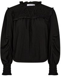co'couture - Smock bluse mit puffärmeln - Lyst