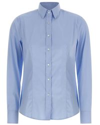 Xacus - Overhemden ,Blauw ,Katoen Classic Sara Shirt - Lyst