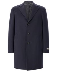 Canali - Jassen ,Blauw ,Wol Single-Breasted Jas - Lyst